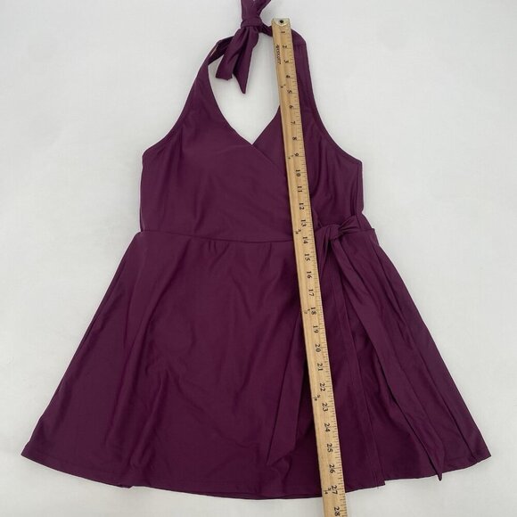 J.Crew Size 6 Halter Wrap Swim Dress in Iris Purple Plum BC122 - Picture 7 of 14